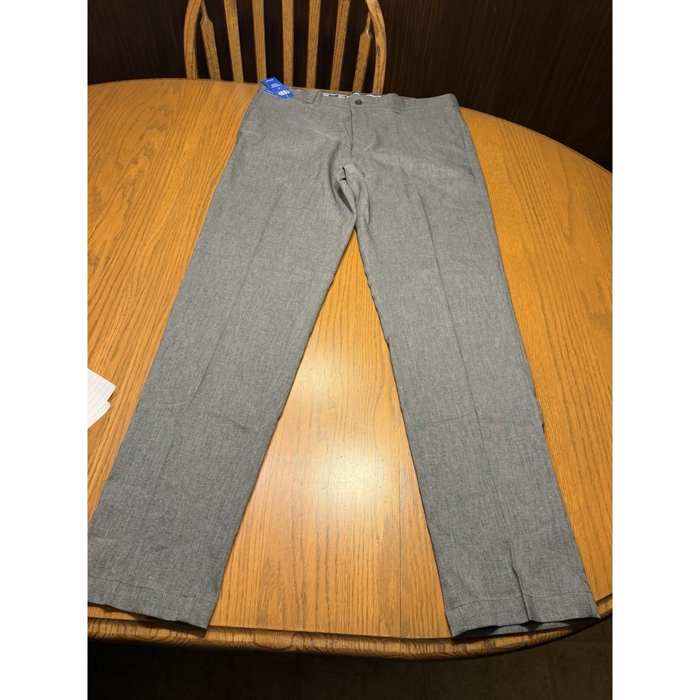 New Men's 38x34 Haggar Straight Fit Cool Right Pants  Gray